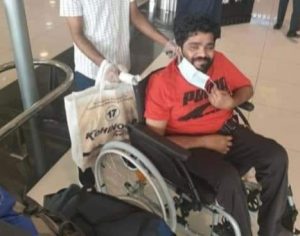 hindu seva kendram helps differently able praveen to return home country from dubai