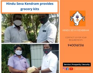 Hindu Seva Kendram distributes grocery kits