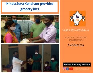 Hindu Seva Kendram distributes grocery kits