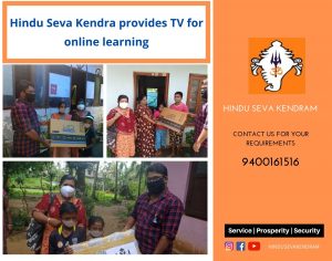 Hindu Seva Kendra provides TV for online learning