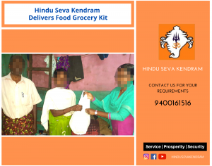 Hindu Seva Kendram Delivers Food Grocery Kit